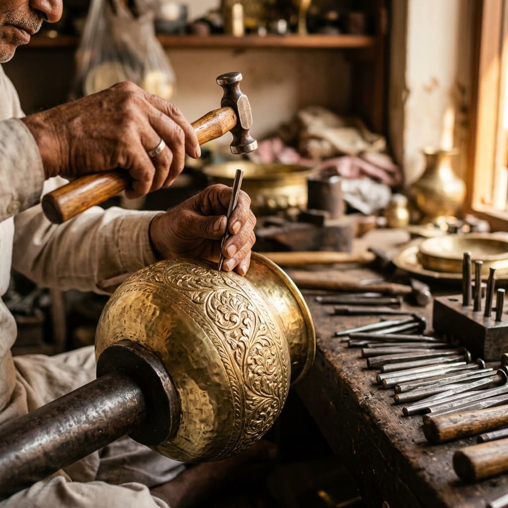 Chasing — step 03 of the metalworking process