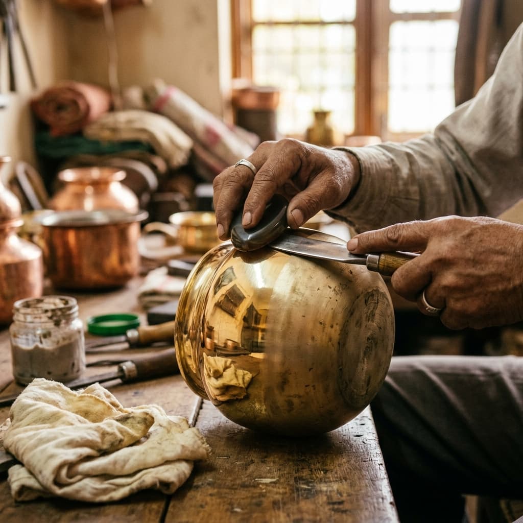 Burnish — step 05 of the metalworking process
