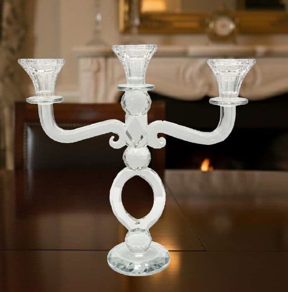 Aurelle Crystal Candelabra — Optical crystal