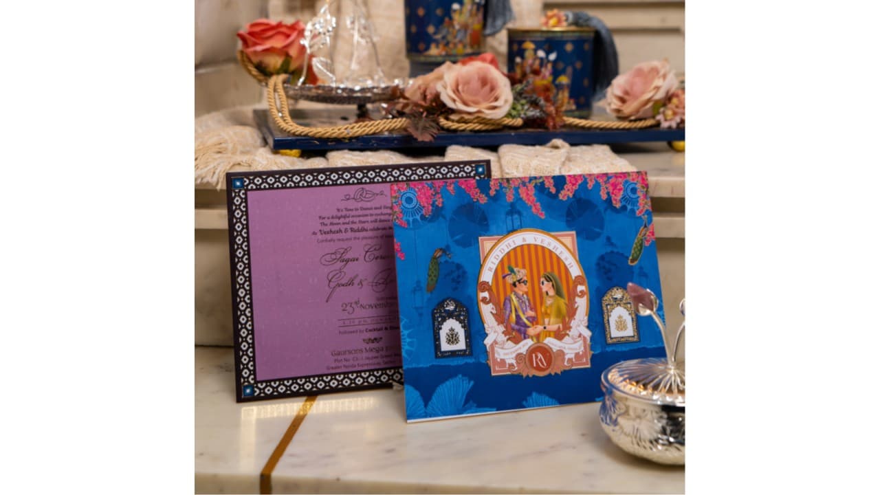 Royal Portrait Wedding Invitation — Foiled art board